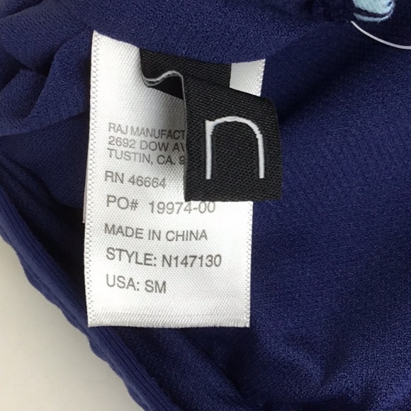 Nordstrom Womens Floral Sports Bra Blue Strappy back Size S NWT - Picture 5 of 7